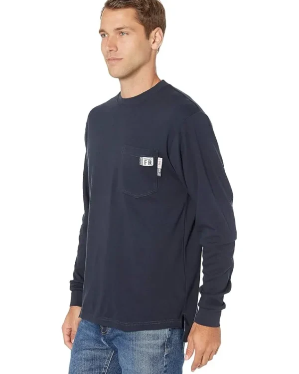 Wolverine Work & Duty Apparel | Shirts & Tops<FR (Flame Resistant) Long Sleeve Tee Navy