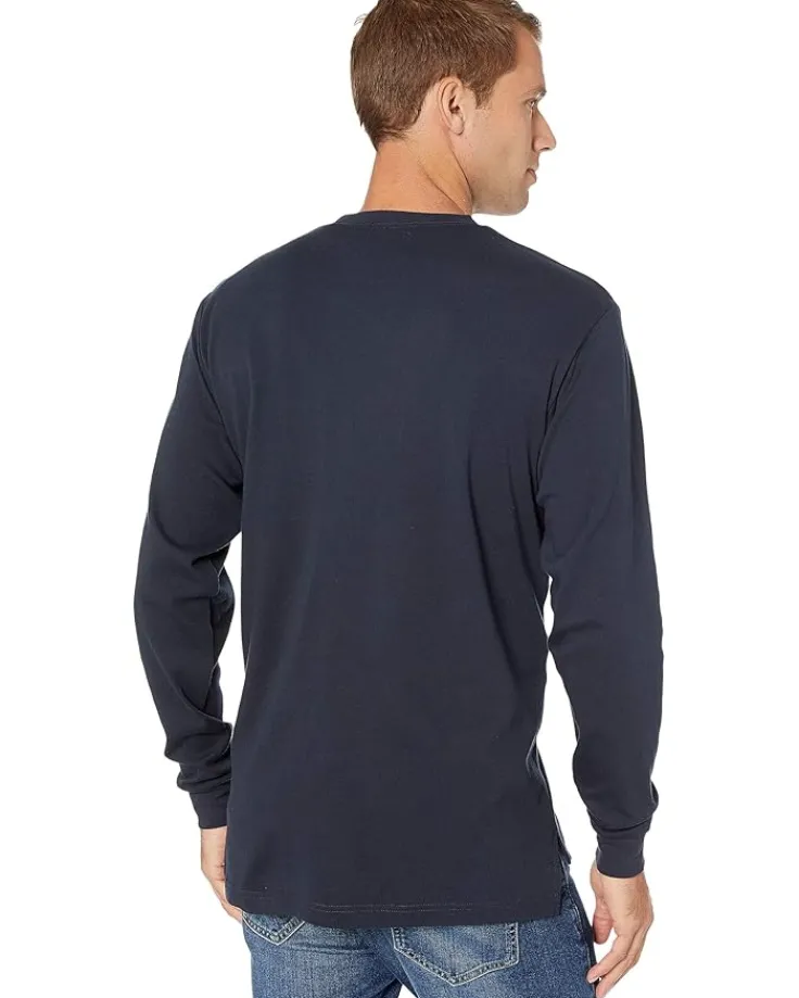 fr_flame_resistant_long_s_2.webp Wolverine Work & Duty Apparel | Shirts & Tops<FR (Flame Resistant) Long Sleeve Tee Navy