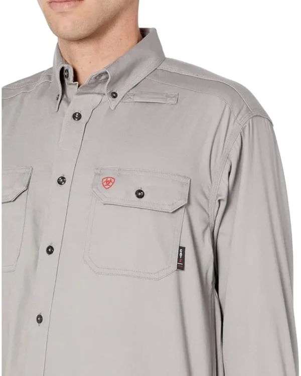 Ariat Work & Duty Apparel | Shirts & Tops<FR Solid Long Sleeve Work Shirt Silver Fox