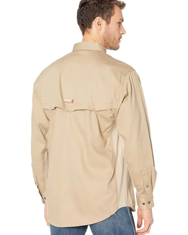 Ariat Work & Duty Apparel | Shirts & Tops<FR Solid Vent Long Sleeve Work Shirt Khaki