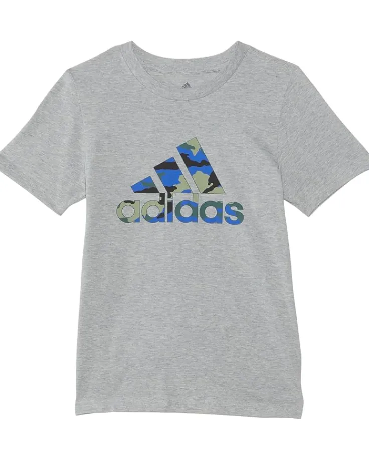 france_camo_logo_heather__0.webp adidas Kids Shirts & Tops<France Camo Logo Heather Tee (Big Kid) Grey Heather