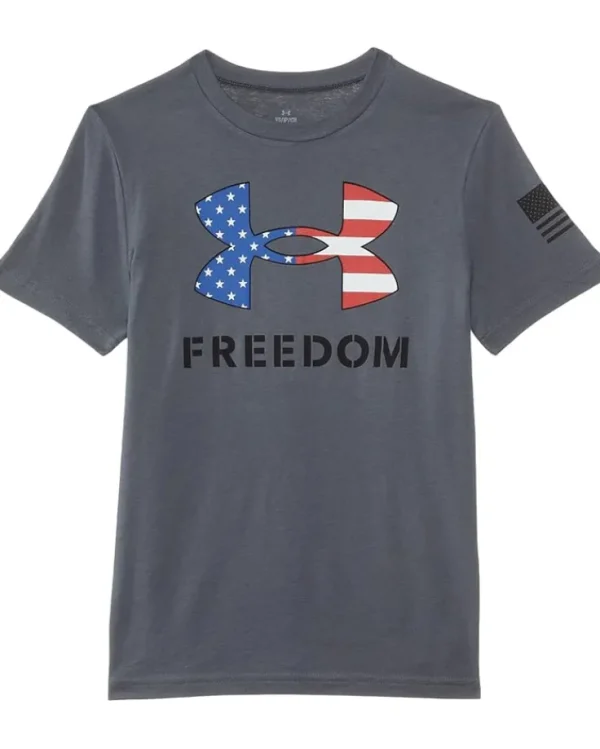 Under Armour Kids Shirts & Tops<Freedom Logo T Shirt (Big Kids) Academy/Steel