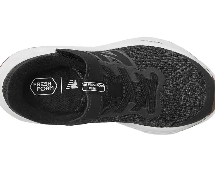 fresh_foam_arishi_v_bunge_1.webp New Balance Kids Adaptive | Adaptive<Fresh Foam Arishi v4 Bungee Lace with Top Strap (Little Kid) Black/Phantom