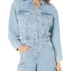 7 For All Mankind Jumpsuits & Rompers<Front Yoke Romper Volcan Blue