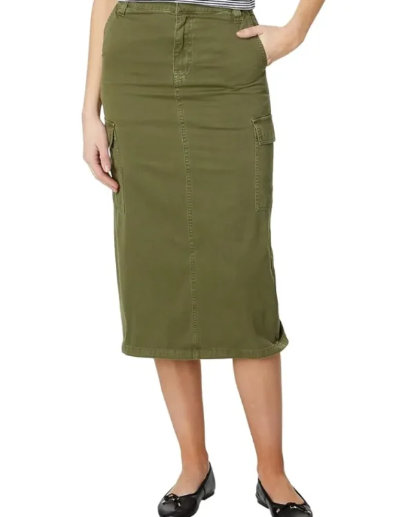 Madewell Skirts<Garment-Dyed Cargo Midi Skirt Desert Olive