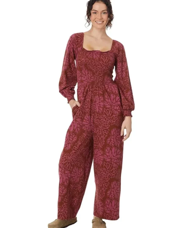 Toad&Co Jumpsuits & Rompers<Gemina Long Sleeve Jumpsuit Black Dot Print