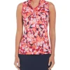 Callaway Activewear<Geometric Floral Sleeveless Top Pink Peacock