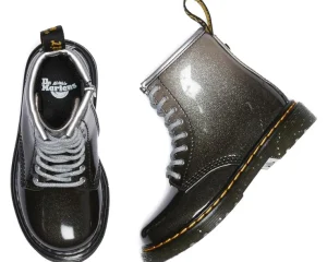 Dr. Martens Kid's Collection Boots | Boots<1460 Glitter Junior (Toddler) Silver
