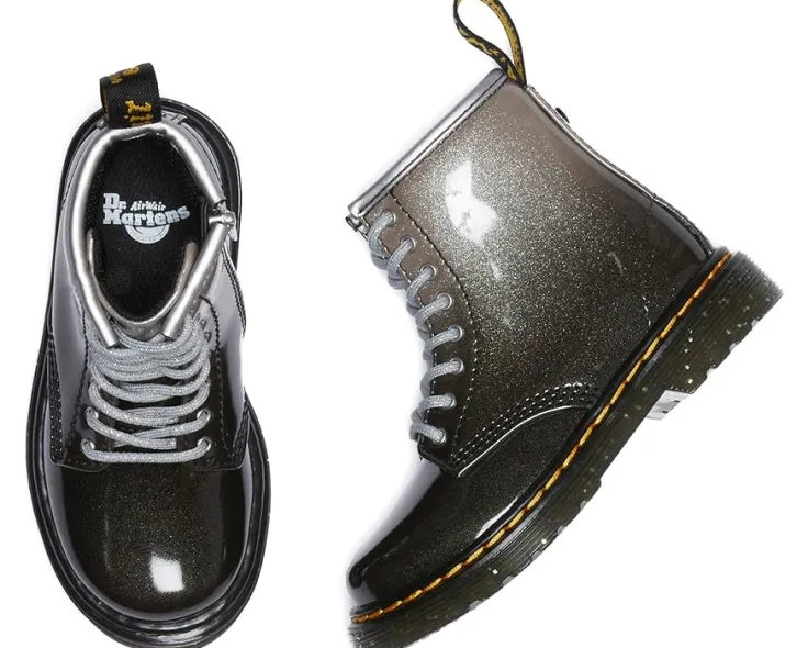 glitter_junior_toddler_1.webp Dr. Martens Kid's Collection Boots | Boots<1460 Glitter Junior (Toddler) Silver