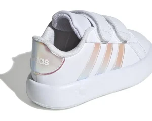 adidas Kids Adaptive<Grand Court 2.0 (Toddler) White/Iridescent/Grey