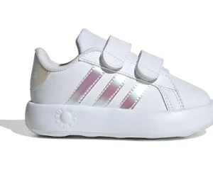 adidas Kids Adaptive<Grand Court 2.0 (Toddler) White/Iridescent/Grey