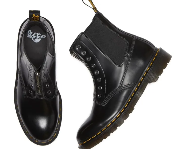 gusset_leather_boots_1.webp Dr. Martens Boots & Booties<1460 Gusset Leather Boots Black