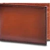 Bosca Wallets<Hard Smoked with Burnishing Small Bifold Wallet Tan