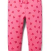Janie and Jack Pants<Heart Embossed Joggers (Toddler/Little Kid/Big Kid) Pink