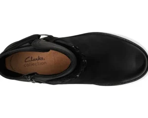 Clarks Boots & Booties<Hearth Kaylie Black Oily Leather