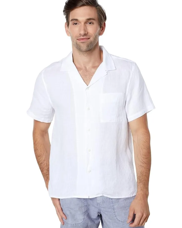 hemp_club_collar_short_sl_0.webp Lucky Brand Shirts & Tops<Hemp Club Collar Short Sleeve Shirt Bright White