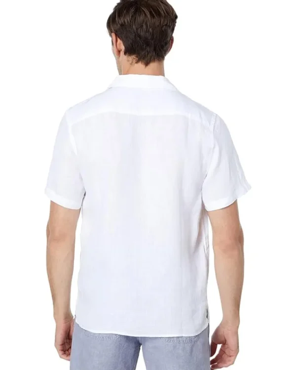 Lucky Brand Shirts & Tops<Hemp Club Collar Short Sleeve Shirt Bright White
