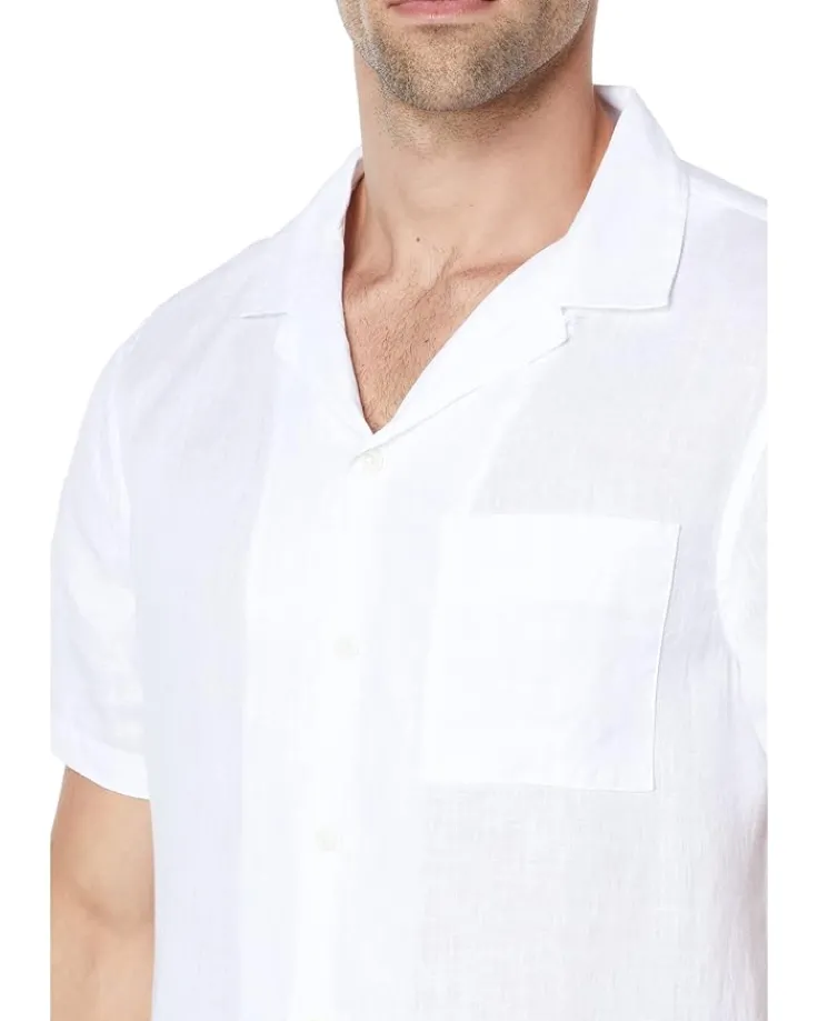 hemp_club_collar_short_sl_2.webp Lucky Brand Shirts & Tops<Hemp Club Collar Short Sleeve Shirt Bright White
