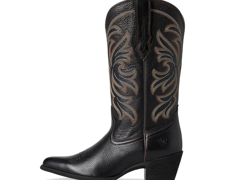 heritage_j_toe_stretchfit_3.webp Ariat Cowboy Boots<Heritage J Toe Stretchfit Western Boots Black Deertan
