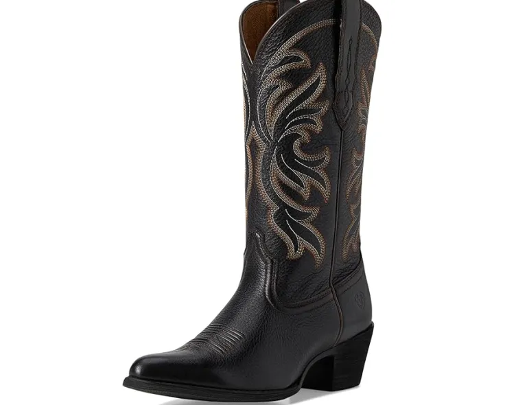 heritage_j_toe_stretchfit_6.webp Ariat Cowboy Boots<Heritage J Toe Stretchfit Western Boots Black Deertan