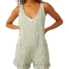 Free People Jumpsuits & Rompers<High Roller Railroad Shortall Pillow Talk Stripe