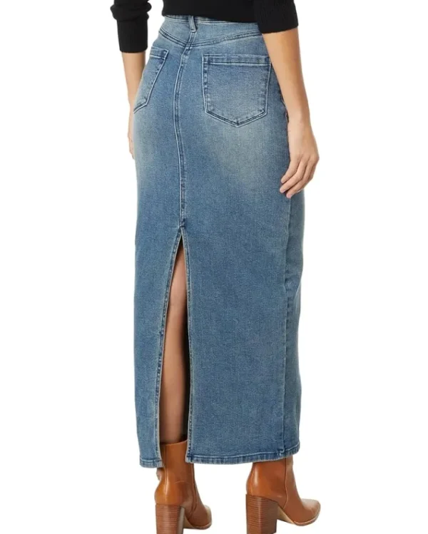 Blank NYC Skirts<Five Pocket Maxi Denim Tube Skirt High Street