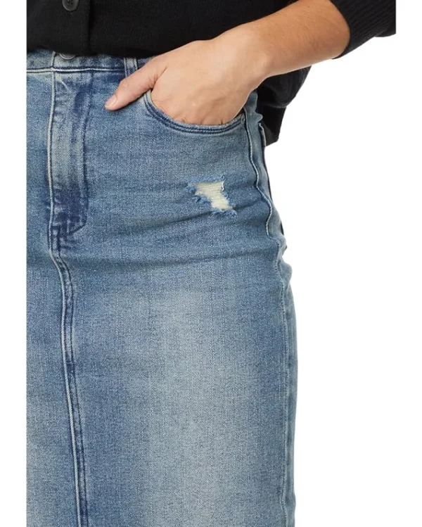 Blank NYC Skirts<Five Pocket Maxi Denim Tube Skirt High Street
