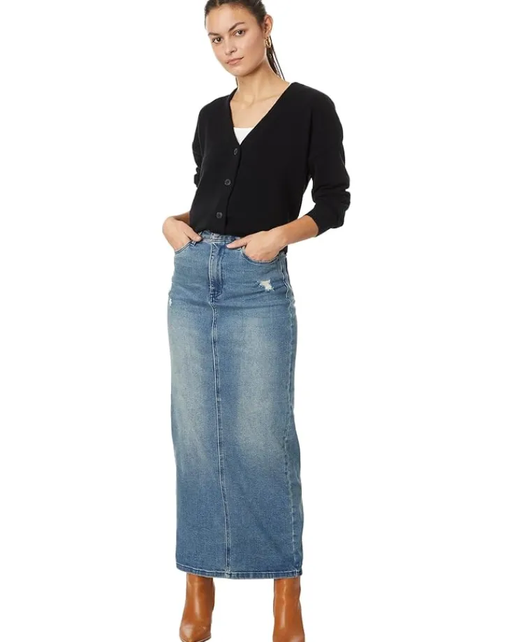 high_street_five_pocket_m_3.webp Blank NYC Skirts<Five Pocket Maxi Denim Tube Skirt High Street