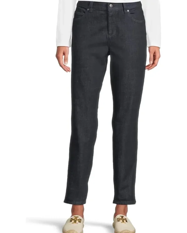 Eileen Fisher Pants<High Waisted Slim Ankle Pants Deep Indigo