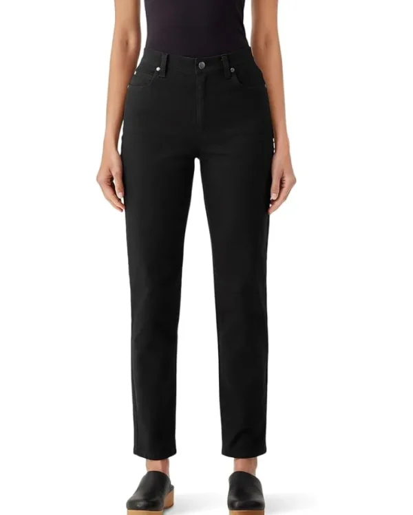 Eileen Fisher Jeans & Denim<High Waisted Slim Full Length Jeans Black 1