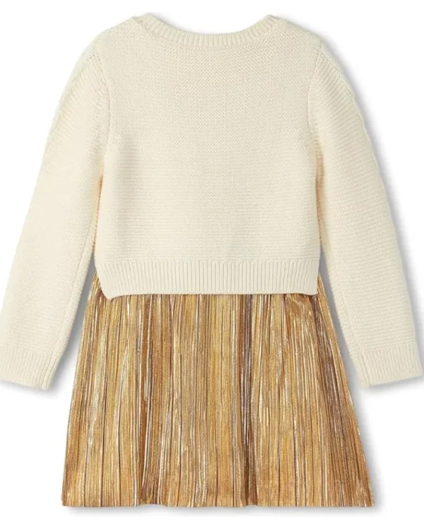 Hatley Kids Dresses<Holiday Mixed Media Dress (Toddler/Little Kid/Big Kid) Natural