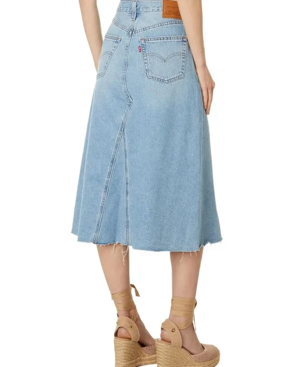Levi's® Premium Skirts<HR A-Line Deconstructed Midi Skirt Secret Secret