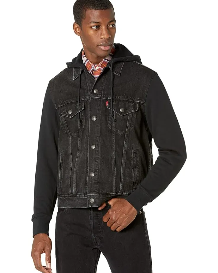 hybrid_hoodie_v_trucker_0.webp Levi's® Mens Coats & Outerwear<Hybrid Hoodie V Trucker Built To Last