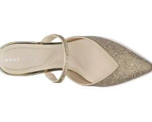 Anne Klein Mules<Idina-C Gold Crystal