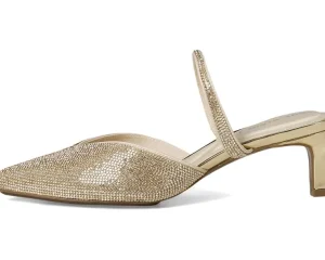 Anne Klein Mules<Idina-C Gold Crystal