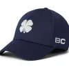 Black Clover Hats | Hats<Iron X Orca Hat Navy Blue Hat/3d Silver Clover