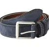 Torino Leather Co. Belts<Ital Calf Suede Navy