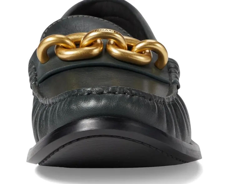 jess_leather_loafer_5.webp COACH Loafers<Jess Leather Loafer Amazon Green