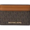 MICHAEL Michael Kors Wallets<Jet Set Card Holder Brown
