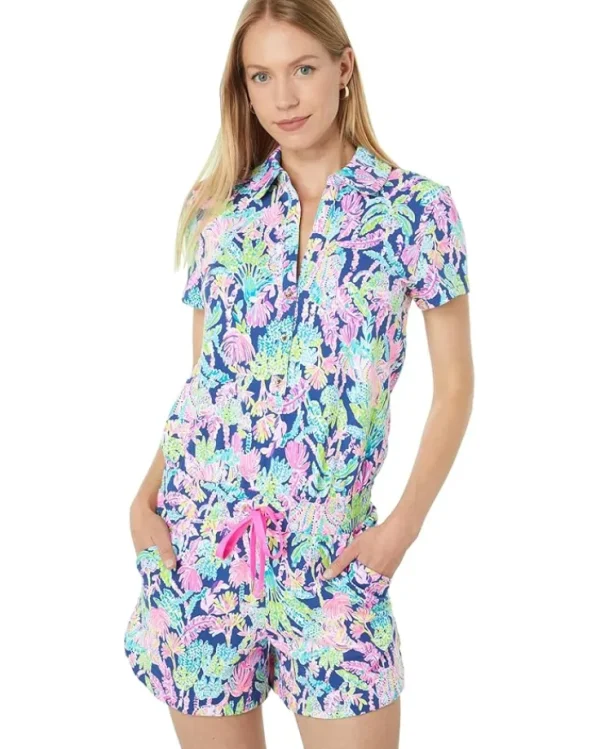 Lilly Pulitzer Jumpsuits & Rompers<Jorgie Romper Oyster Bay Navy Seen and Herd