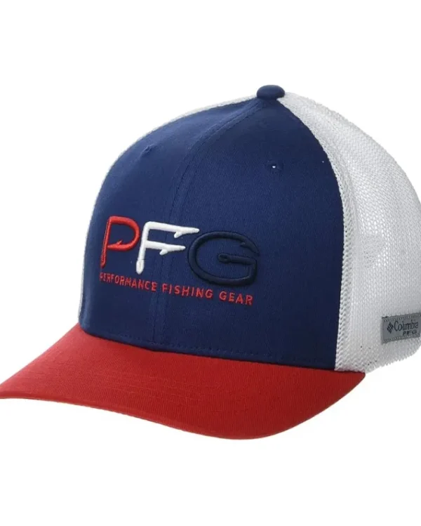 Columbia Kids Hats<Junior Mesh™ Ball Cap Carbon/Red Spark/PFG Hooks