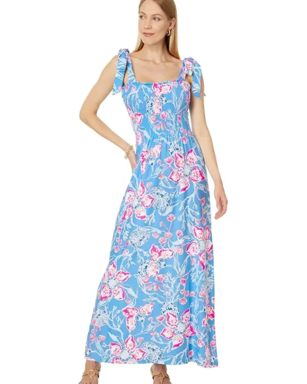 Lilly Pulitzer Dresses<Kailua Smocked Maxi Dress Multi Bahamian Rhapsody