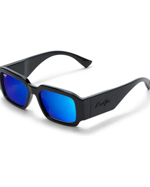 Maui Jim Sunglasses & Eyewear | Sunglasses<Kupale Shiny Black/Blue Hawaii Polarized