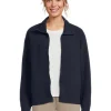 L.L.Bean Plus Size<Lakewashed Double-Knit Full-Zip Classic Navy