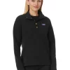 L.L.Bean Plus Size<Lakewashed Ottoman Knit Quarter Snap Classic Navy