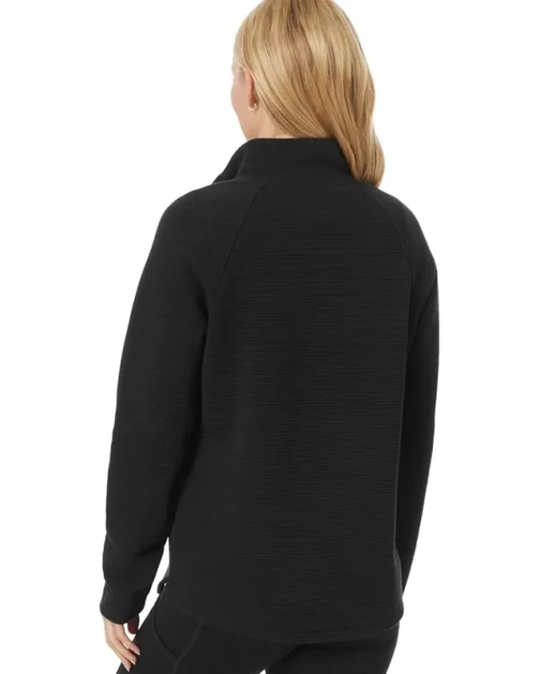 L.L.Bean Plus Size<Lakewashed Ottoman Knit Quarter Snap Classic Navy