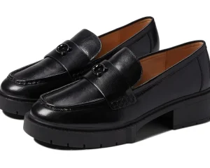 COACH Loafers<Leah Leather Loafer Black