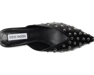 Steve Madden Mules<Leanna Black Leather