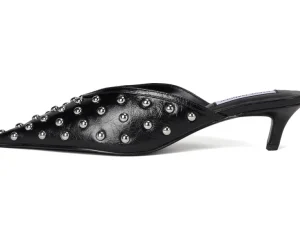 Steve Madden Mules<Leanna Black Leather