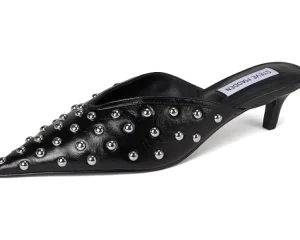 Steve Madden Mules<Leanna Black Leather